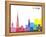 Preston Skyline Pop-paulrommer-Framed Stretched Canvas