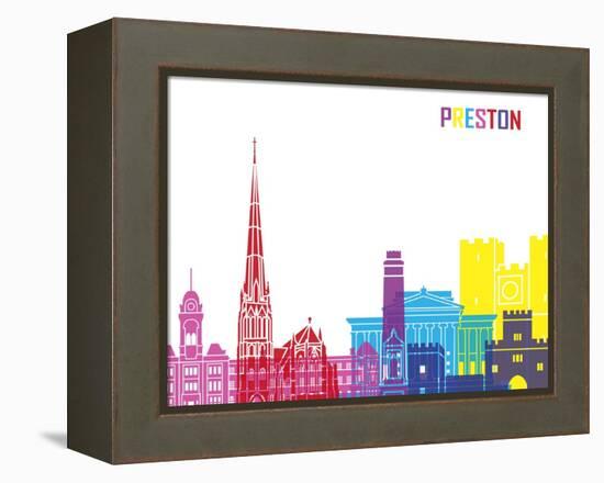 Preston Skyline Pop-paulrommer-Framed Stretched Canvas