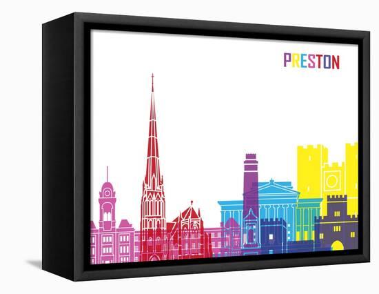 Preston Skyline Pop-paulrommer-Framed Stretched Canvas