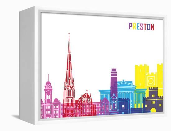 Preston Skyline Pop-paulrommer-Framed Stretched Canvas