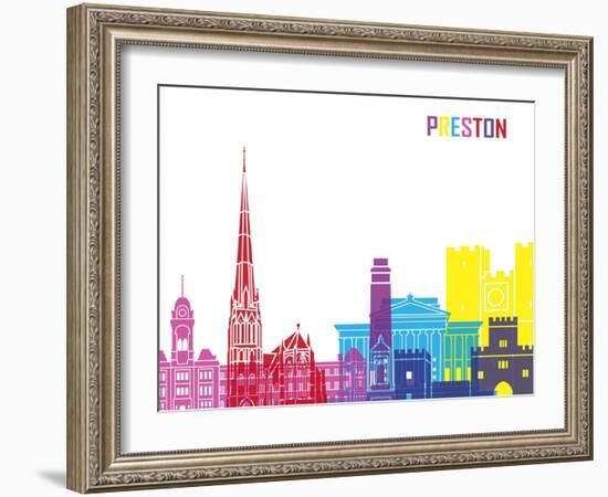 Preston Skyline Pop-paulrommer-Framed Art Print