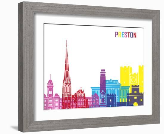 Preston Skyline Pop-paulrommer-Framed Art Print