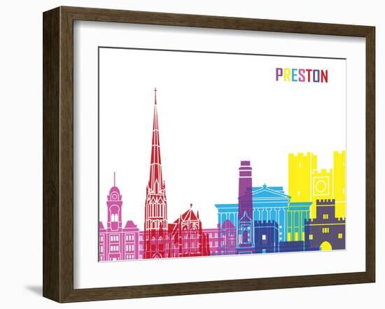 Preston Skyline Pop-paulrommer-Framed Art Print