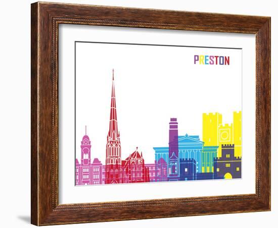 Preston Skyline Pop-paulrommer-Framed Art Print