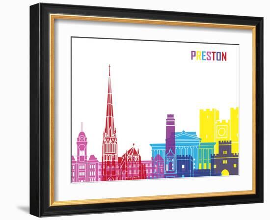 Preston Skyline Pop-paulrommer-Framed Art Print