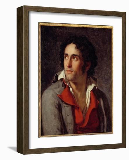 Presume Portrait of the Geolier of the Painter Jacques Louis David Stayed in Prison after Robespier-Jacques Louis David-Framed Giclee Print