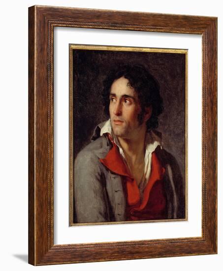 Presume Portrait of the Geolier of the Painter Jacques Louis David Stayed in Prison after Robespier-Jacques Louis David-Framed Giclee Print