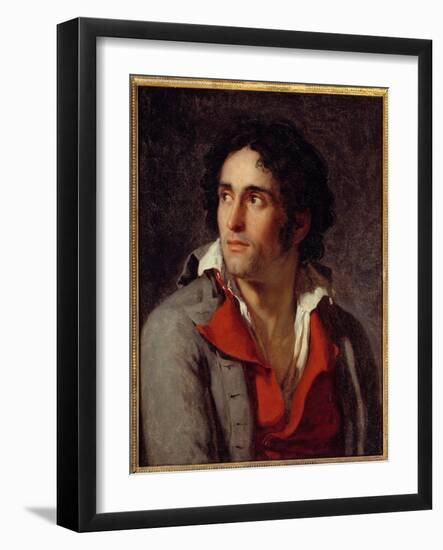 Presume Portrait of the Geolier of the Painter Jacques Louis David Stayed in Prison after Robespier-Jacques Louis David-Framed Giclee Print