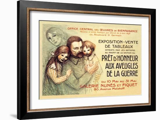 Pret d'Honneur aux Aveugles de la Guerre, c.1917-Théophile Alexandre Steinlen-Framed Art Print