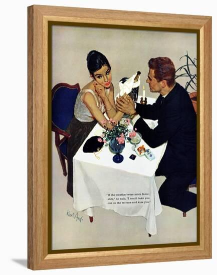 Pretend You Love Me - Saturday Evening Post "Leading Ladies", February 22, 1958 pg.40-Kurt Ard-Framed Premier Image Canvas