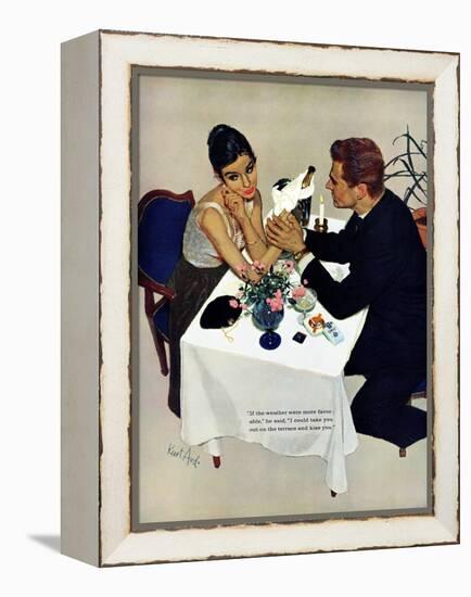 Pretend You Love Me - Saturday Evening Post "Leading Ladies", February 22, 1958 pg.40-Kurt Ard-Framed Premier Image Canvas