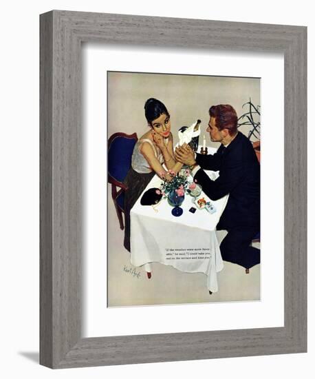 Pretend You Love Me - Saturday Evening Post "Leading Ladies", February 22, 1958 pg.40-Kurt Ard-Framed Giclee Print