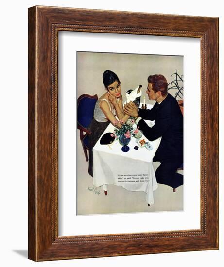 Pretend You Love Me - Saturday Evening Post "Leading Ladies", February 22, 1958 pg.40-Kurt Ard-Framed Giclee Print