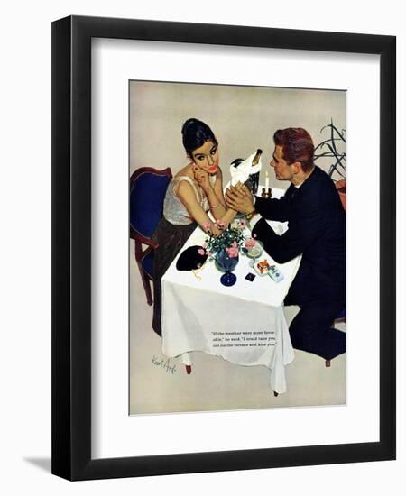 Pretend You Love Me - Saturday Evening Post "Leading Ladies", February 22, 1958 pg.40-Kurt Ard-Framed Giclee Print