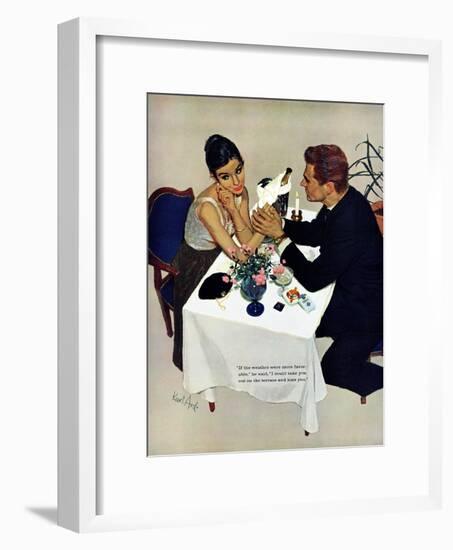 Pretend You Love Me - Saturday Evening Post "Leading Ladies", February 22, 1958 pg.40-Kurt Ard-Framed Giclee Print