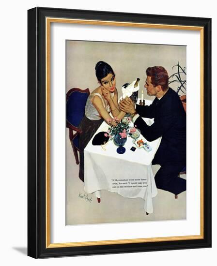 Pretend You Love Me - Saturday Evening Post "Leading Ladies", February 22, 1958 pg.40-Kurt Ard-Framed Giclee Print