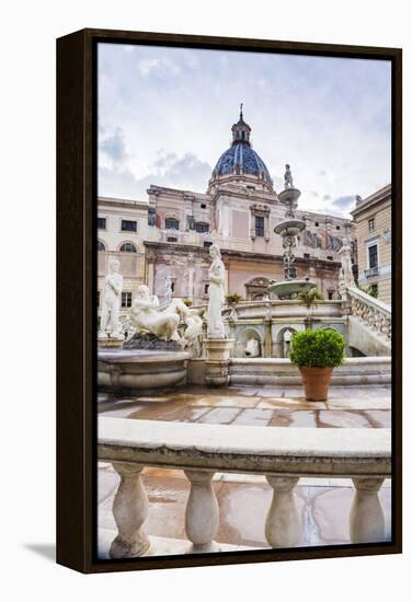 Pretoria Fountain (Fontana Pretoria) in Piazza Pretoria (Pretoria Square)-Matthew Williams-Ellis-Framed Premier Image Canvas