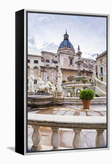 Pretoria Fountain (Fontana Pretoria) in Piazza Pretoria (Pretoria Square)-Matthew Williams-Ellis-Framed Premier Image Canvas