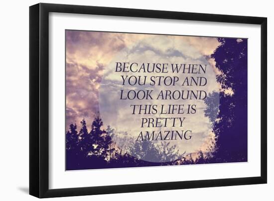 Pretty Amazing-Vintage Skies-Framed Giclee Print