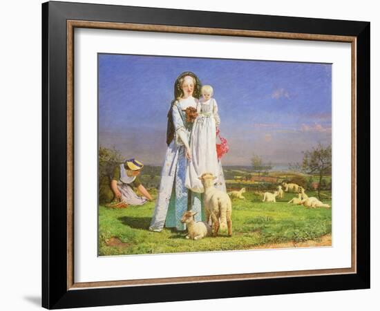 Pretty Baa-Lambs, 1851-Ford Madox Brown-Framed Giclee Print