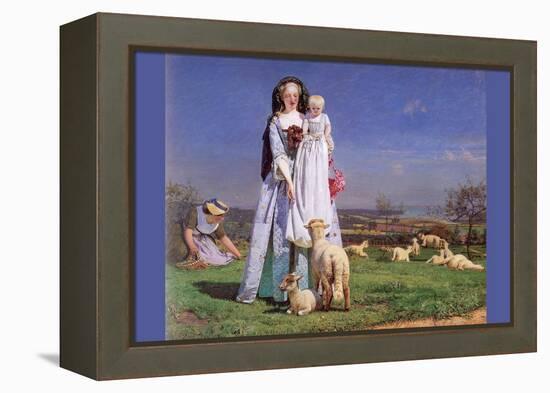 Pretty Baa Lambs-Ford Madox Brown-Framed Stretched Canvas