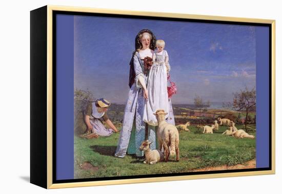 Pretty Baa Lambs-Ford Madox Brown-Framed Stretched Canvas