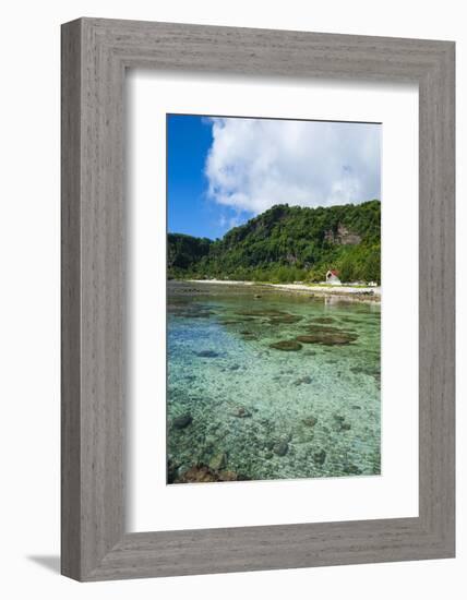 Pretty Bay and Turquoise Water in Tau Island, Manuas, American Samoa, South Pacific-Michael Runkel-Framed Photographic Print
