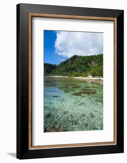 Pretty Bay and Turquoise Water in Tau Island, Manuas, American Samoa, South Pacific-Michael Runkel-Framed Photographic Print