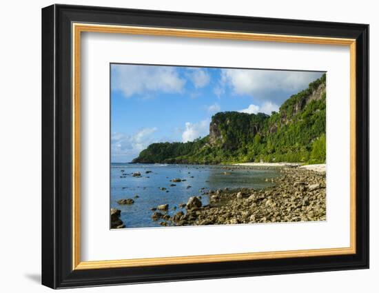 Pretty Bay and Turquoise Water in Tau Island, Manuas, American Samoa, South Pacific-Michael Runkel-Framed Photographic Print