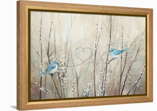 Pretty Birds Neutral String-Julia Purinton-Framed Stretched Canvas