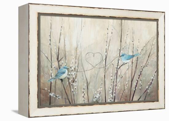 Pretty Birds Neutral String-Julia Purinton-Framed Stretched Canvas
