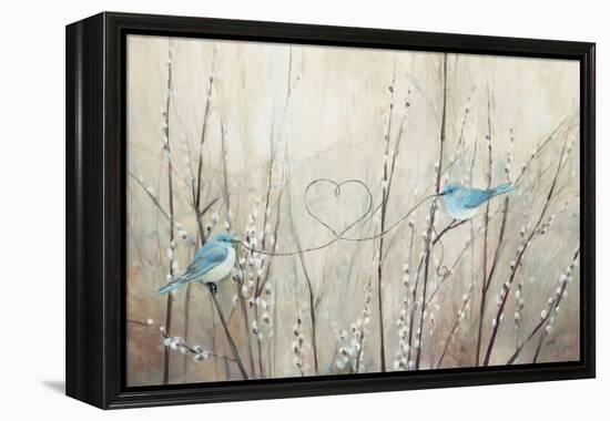 Pretty Birds Neutral String-Julia Purinton-Framed Stretched Canvas