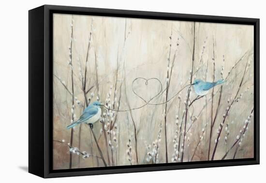 Pretty Birds Neutral String-Julia Purinton-Framed Stretched Canvas