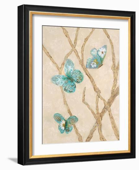 Pretty Blue Flight 1-Colleen Sarah-Framed Art Print