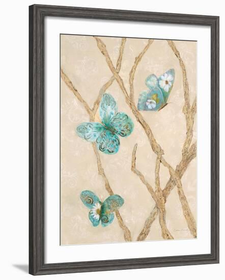 Pretty Blue Flight 1-Colleen Sarah-Framed Art Print