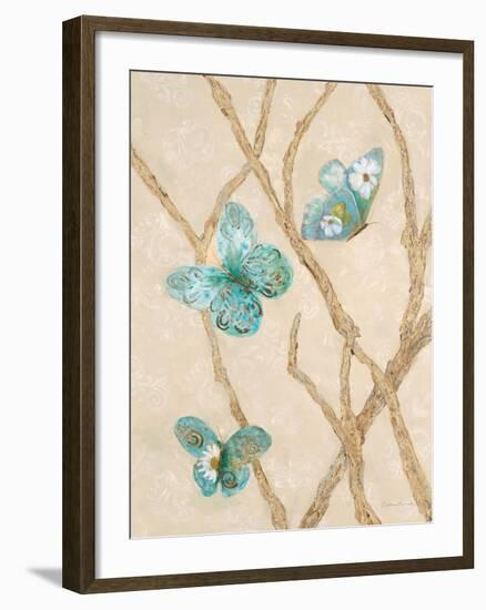 Pretty Blue Flight 1-Colleen Sarah-Framed Art Print