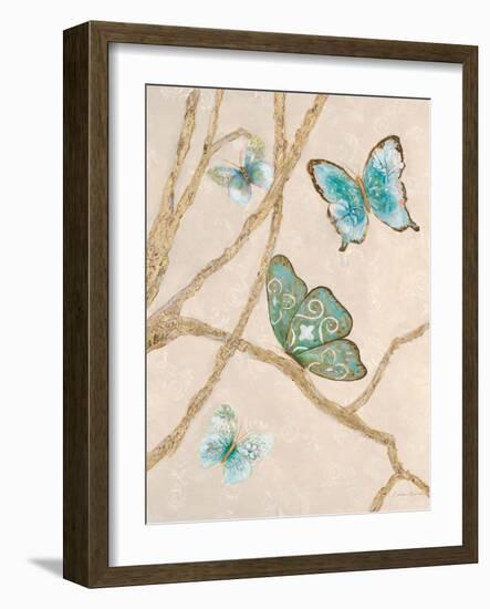 Pretty Blue Flight 2-Colleen Sarah-Framed Art Print