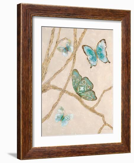 Pretty Blue Flight 2-Colleen Sarah-Framed Art Print