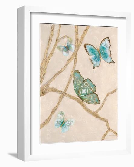 Pretty Blue Flight 2-Colleen Sarah-Framed Art Print