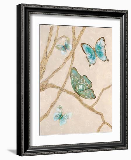 Pretty Blue Flight 2-Colleen Sarah-Framed Art Print