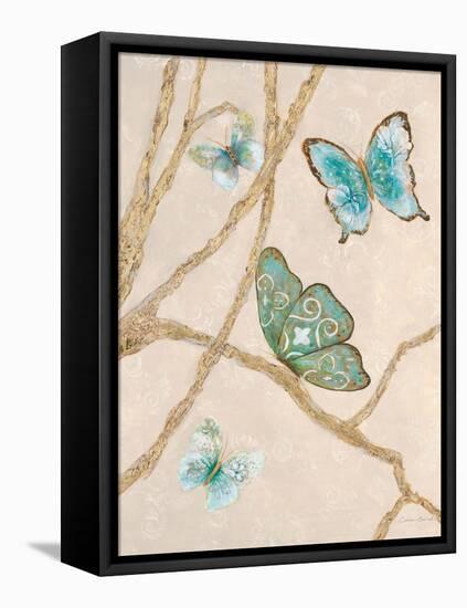 Pretty Blue Flight 2-Colleen Sarah-Framed Stretched Canvas