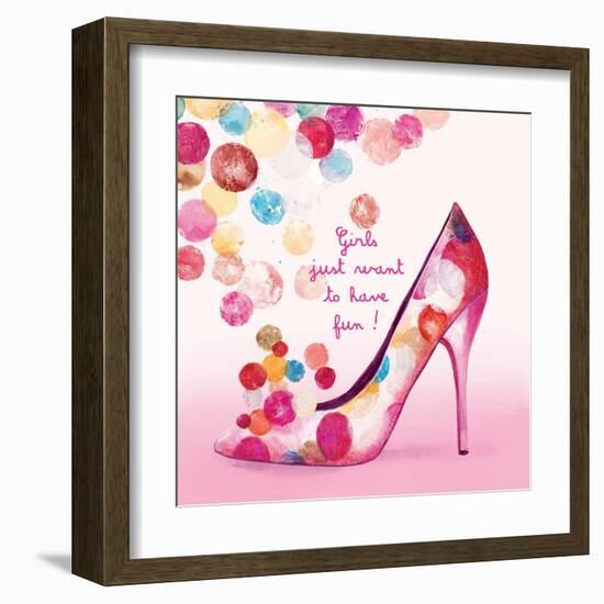 Pretty Bubble Shoe-Colleen Sarah-Framed Art Print