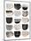 Pretty Coffee Cups-Elisabeth Fredriksson-Mounted Giclee Print