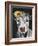 Pretty Cow on Black-Silvia Vassileva-Framed Art Print