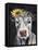 Pretty Cow on Black-Silvia Vassileva-Framed Stretched Canvas