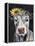 Pretty Cow on Black-Silvia Vassileva-Framed Stretched Canvas