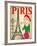 Pretty Girl in the Paris-emeget-Framed Art Print