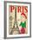 Pretty Girl in the Paris-emeget-Framed Art Print