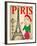 Pretty Girl in the Paris-emeget-Framed Art Print