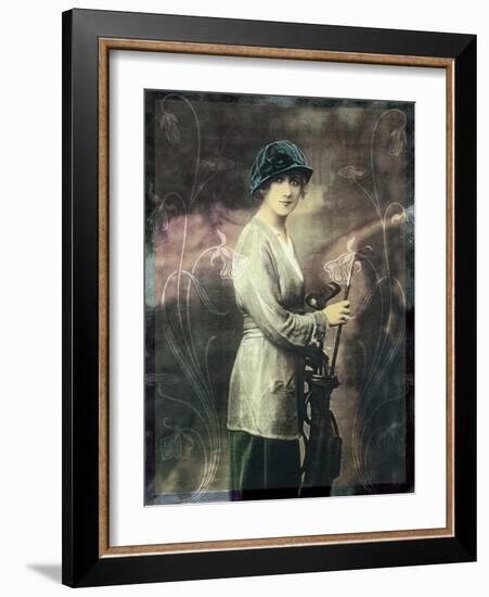 Pretty Golf Girl-null-Framed Giclee Print